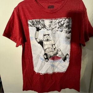Star Wars Storm Trooper Snow Red T Shirt